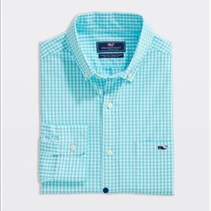Men’s Vineyard Vines Button Up Teal Blue Shirt